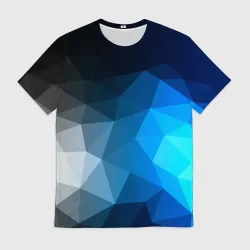 Мужская футболка 3D Gray&Blue collection abstract