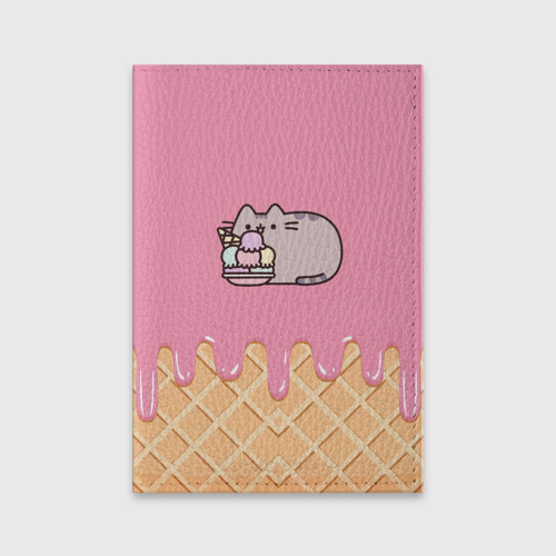 Обложка для паспорта матовая кожа Pusheen Ice Cream Фото 01 Обложка для паспорта матовая кожа Pusheen Ice Cream Фото 01