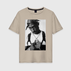 Женская футболка хлопок Oversize 2pac