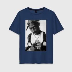 Женская футболка хлопок Oversize 2pac