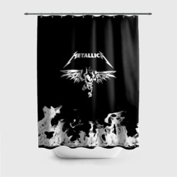 Штора 3D для ванной Metallica