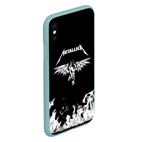 Чехол для iPhone XS Max матовый Metallica, цвет мятный - фото 3