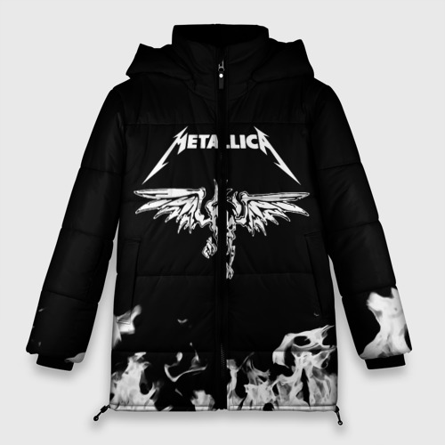 Женская зимняя куртка Oversize Metallica, цвет черный