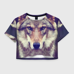 Женская футболка Crop-top 3D Wolf