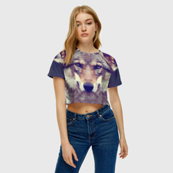 Женская футболка Crop-top 3D Wolf - фото 2