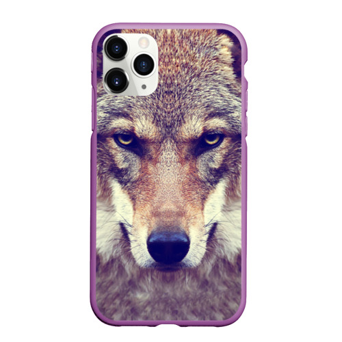 Чехол для iPhone 11 Pro Max матовый Wolf, цвет фиолетовый