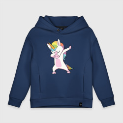 Детское худи Oversize хлопок Единорог радуга