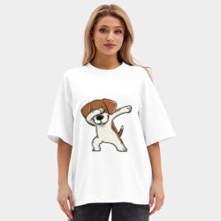 Женская футболка Oversize хлопок premium Год собаки - фото 2