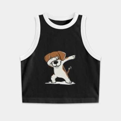 Женская укороченная майка-топ хлопок Год собаки