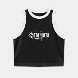 Женская укороченная майка-топ хлопок Stigmata