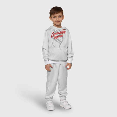 Детский костюм с толстовкой 3D Stigmata, цвет белый - фото 3