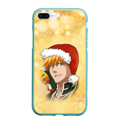 Чехол для iPhone 7Plus/8 Plus матовый Happy New Bleach!, цвет мятный