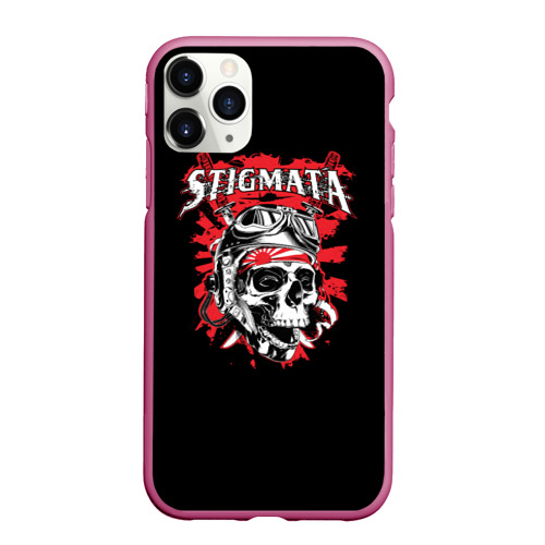 Чехол для iPhone 11 Pro Max матовый Stigmata, цвет малиновый