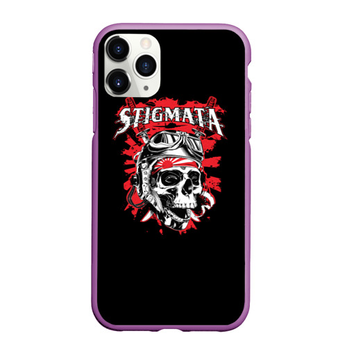 Чехол для iPhone 11 Pro Max матовый Stigmata, цвет фиолетовый