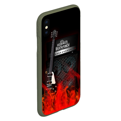 Чехол для iPhone XS Max матовый с принтом Five Finger Death Punch, вид сбоку #3