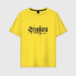 Stigmata – Футболка оверсайз из хлопка с принтом купить со скидкой в -16%