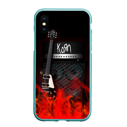 Чехол для iPhone XS Max матовый Korn, цвет мятный