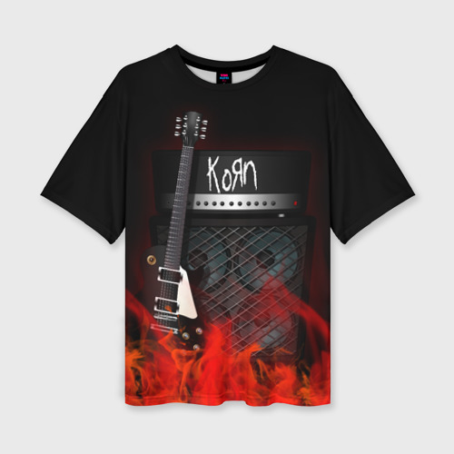 Женская футболка oversize 3D Korn, цвет 3D печать