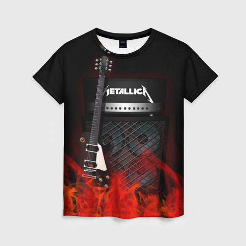 Женская футболка 3D Metallica, цвет 3D печать