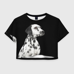 Женская футболка Crop-top 3D Далматинец арт