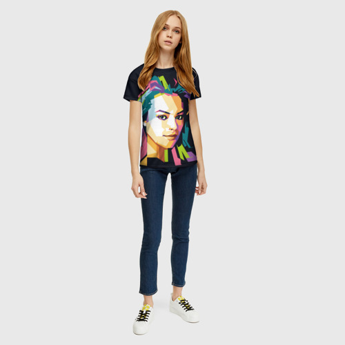 Женская футболка 3D Margot Robbie, цвет 3D печать - фото 5