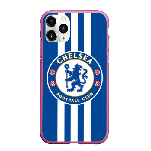 Чехол для iPhone 11 Pro Max матовый Челси chelsea, цвет малиновый