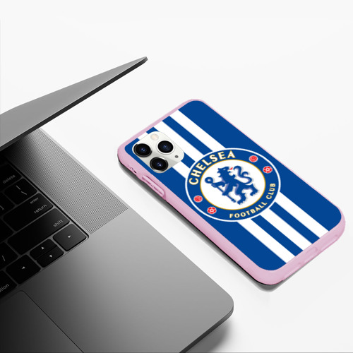 Чехол для iPhone 11 Pro Max матовый Челси chelsea, цвет розовый - фото 5