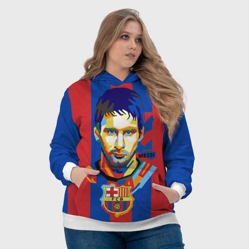 Женская толстовка 3D Lionel Messi, цвет 3D печать - фото 6