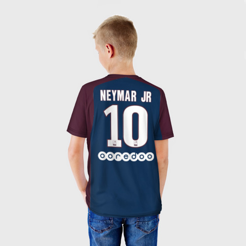 Детская футболка 3D Neymar home PSG 17-18, цвет 3D печать - фото 4