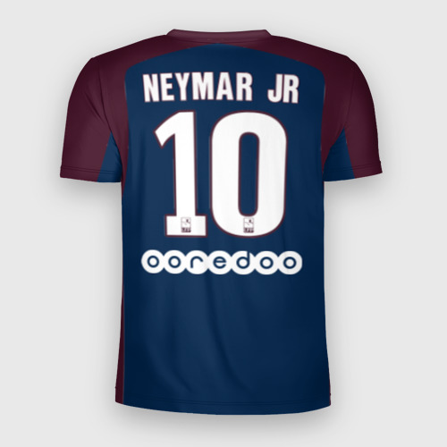 Мужская футболка 3D Slim Neymar home PSG 17-18, цвет 3D печать - фото 2