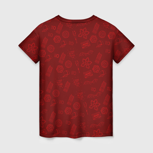 Женская футболка 3D с принтом Очень Странные дела  Бомбинг, вид сзади #1