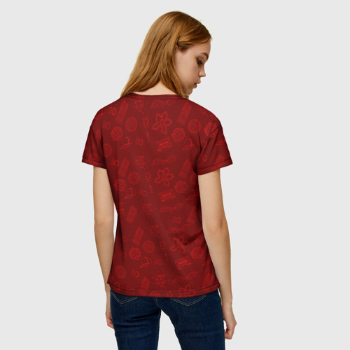 Женская футболка 3D с принтом Очень Странные дела  Бомбинг, вид сзади #2