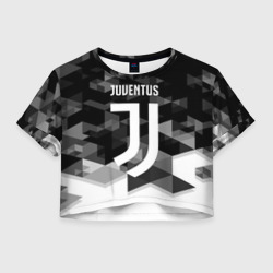 Женская футболка Crop-top 3D Juventus Ювентус geometry sport