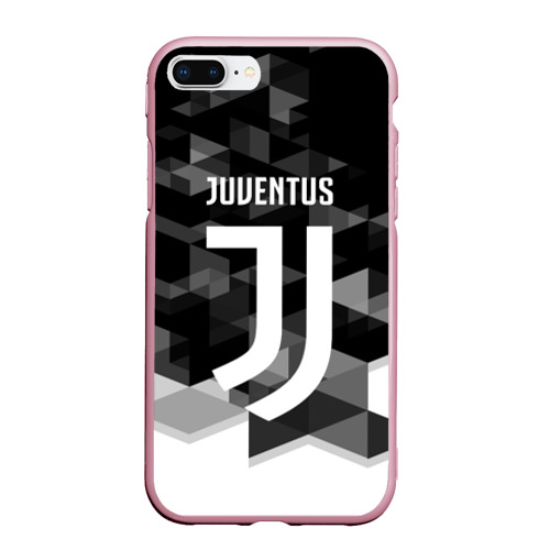 Чехол для iPhone 7Plus/8 Plus матовый Juventus Ювентус geometry sport, цвет розовый