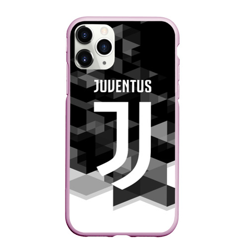 Чехол для iPhone 11 Pro Max матовый Juventus Ювентус geometry sport, цвет розовый