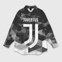 Женская рубашка oversize 3D Juventus Ювентус geometry sport