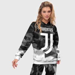 Женский костюм с толстовкой 3D Juventus Ювентус geometry sport - фото 2