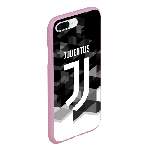 Чехол для iPhone 7Plus/8 Plus матовый Juventus Ювентус geometry sport, цвет розовый - фото 3