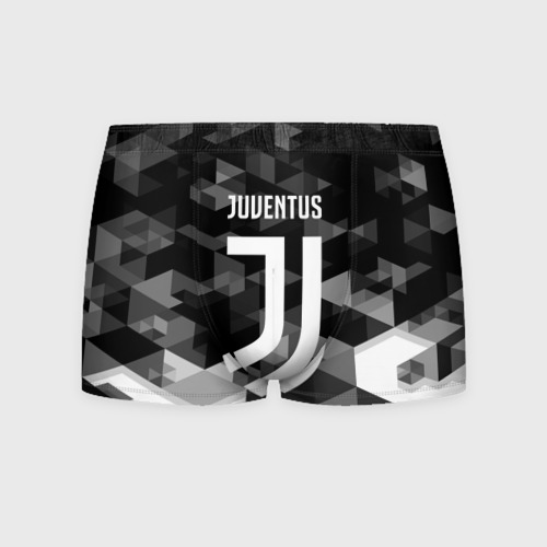 Мужские трусы с принтом Juventus Ювентус geometry sport, вид спереди №1