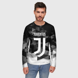 Мужской лонгслив 3D Juventus Ювентус geometry sport - фото 2