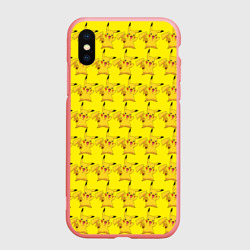 Чехол для iPhone XS Max матовый Пикачу бомбинг