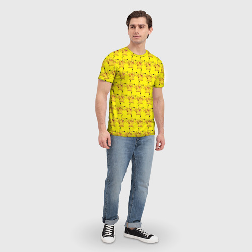 Мужская футболка 3D Пикачу бомбинг, цвет 3D печать - фото 5