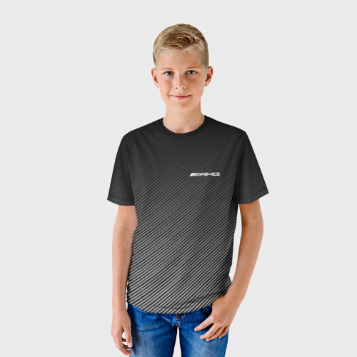 Детская футболка 3D AMG carbon, цвет 3D печать - фото 3