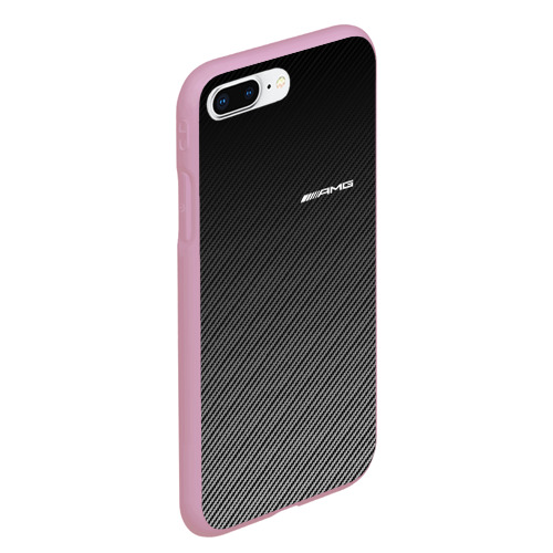 Чехол для iPhone 7Plus/8 Plus матовый AMG carbon, цвет розовый - фото 3