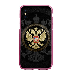 Чехол для iPhone XS Max матовый Герб России