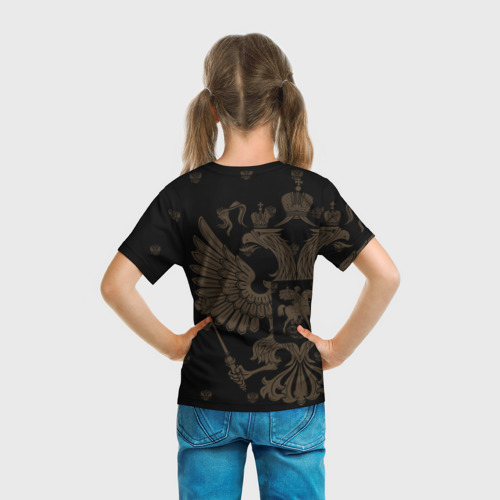 Детская футболка 3D Герб России золотой двуглавый орел - фото 6