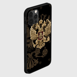 Чехол для iPhone 12 Pro Max Герб России золотой двуглавый орел - фото 2
