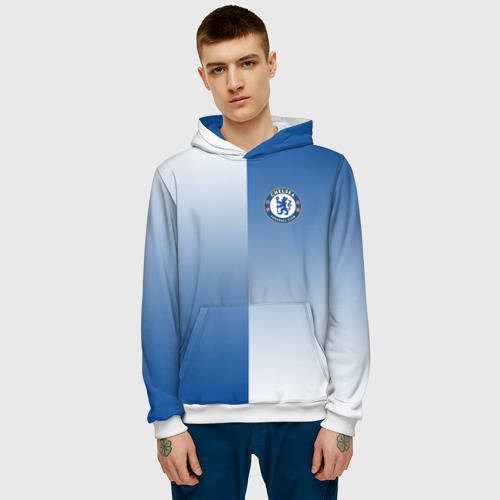 Мужская толстовка 3D Chelsea Uniform, цвет белый - фото 3