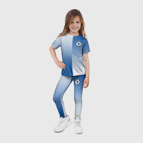 Детские леггинсы 3D Chelsea Uniform, цвет 3D печать - фото 6