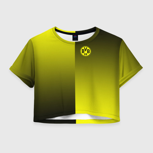 Женская футболка Crop-top 3D FC Borussia 2018 Reverse, цвет 3D печать